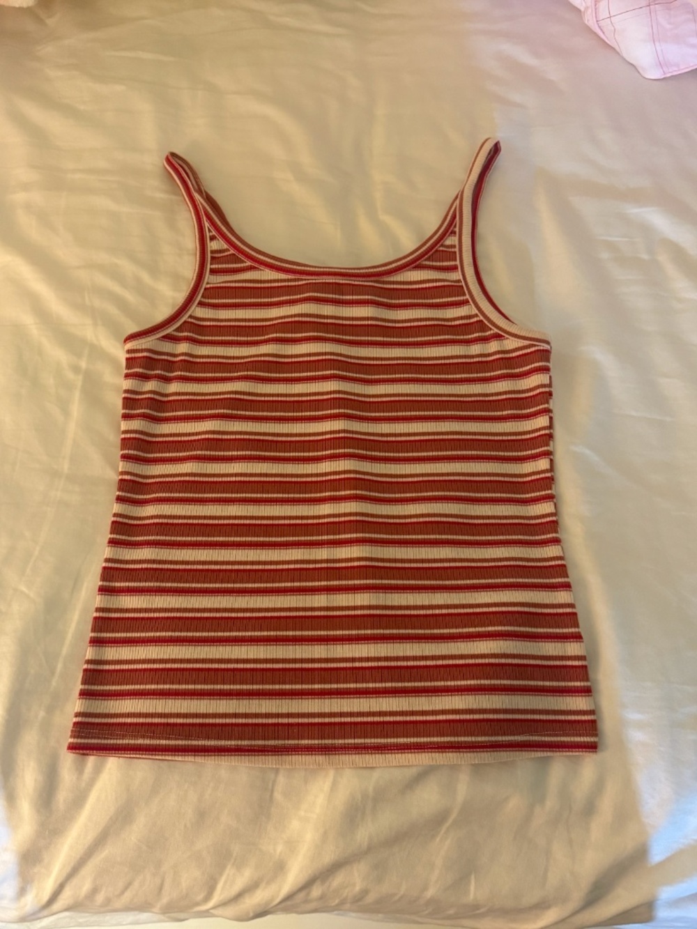 reformation calie tank in pink stripe